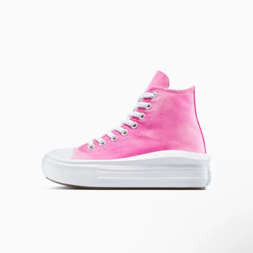 CONVERSE ALL STAR CHUCK TAYLOR MOVE PLATFORM SNEAKERS FUCHSIA CHAOS 5.5 7.5 - Picture 3 of 11